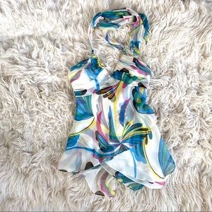 BCBG MAX AZRIA chiffon halter top